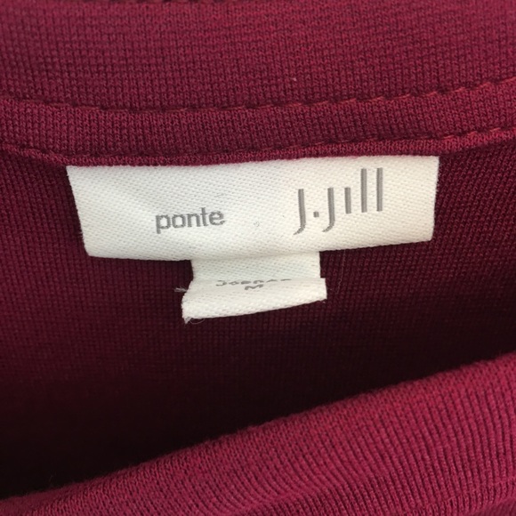 J.Jill Womens Ponte Knit Dress Wine Size Medium - Picture 3 of 5